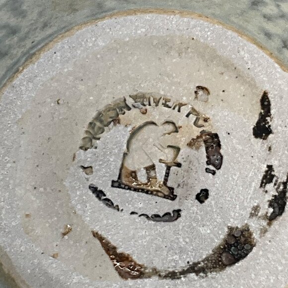 Pigeon River Pottery Red, Olive and Brow Ceramic Bowl 5" - Picture 4 of 6